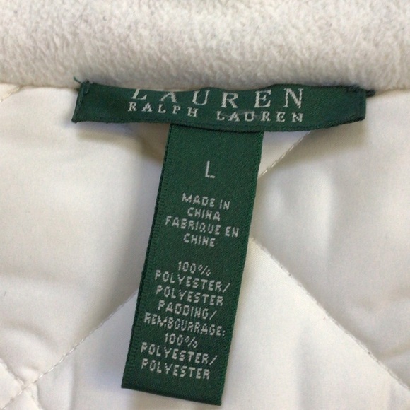 Lauren Ralph Lauren Quilted Cream Puffer Jacket - Picture 7 of 12